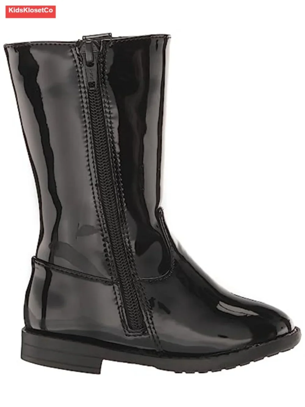 Gymboree Girls Knee High Faux Leather Riding Boots with Side Zipper